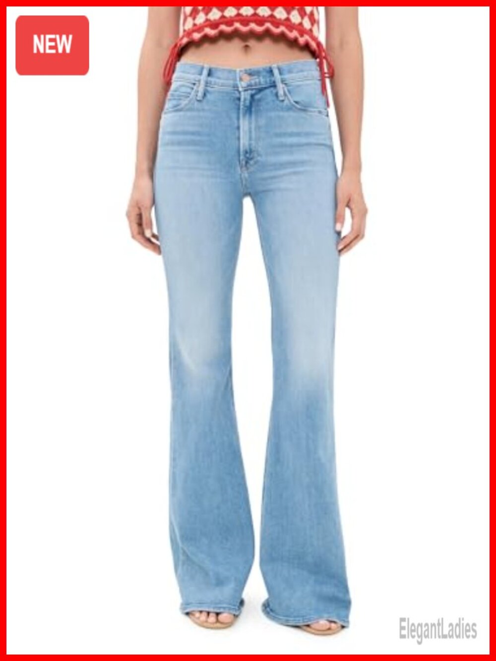 Mid Rise Loose Fit Stretch Denim Jeans 5-Pocket Button Fly Flat Front